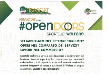 Open Doors: operativi in Calabria gli sportelli di Fisascat Cisl